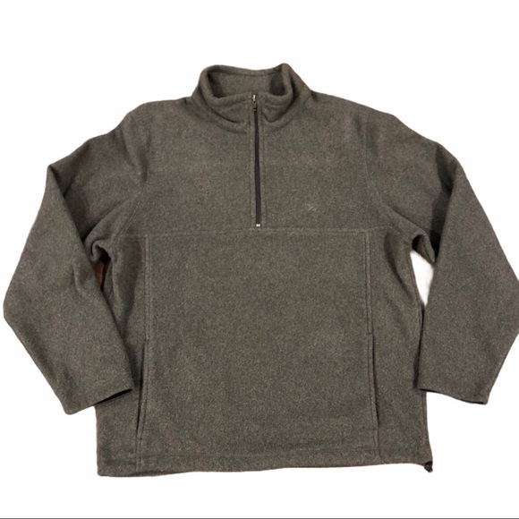 Eddie Bauer Zip Gray Fleece Pullover M